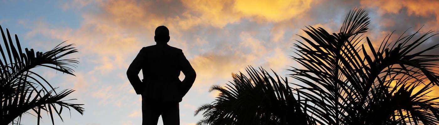 Campus Statue at Sunset